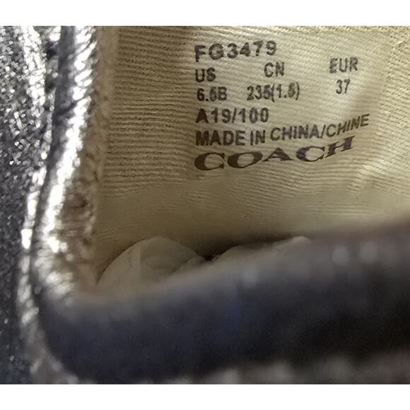 Coach Cassidy Rose Gold Espadrille Slip On Slides Flat Tassel Mule Sz 6.5 - Picture 11 of 11